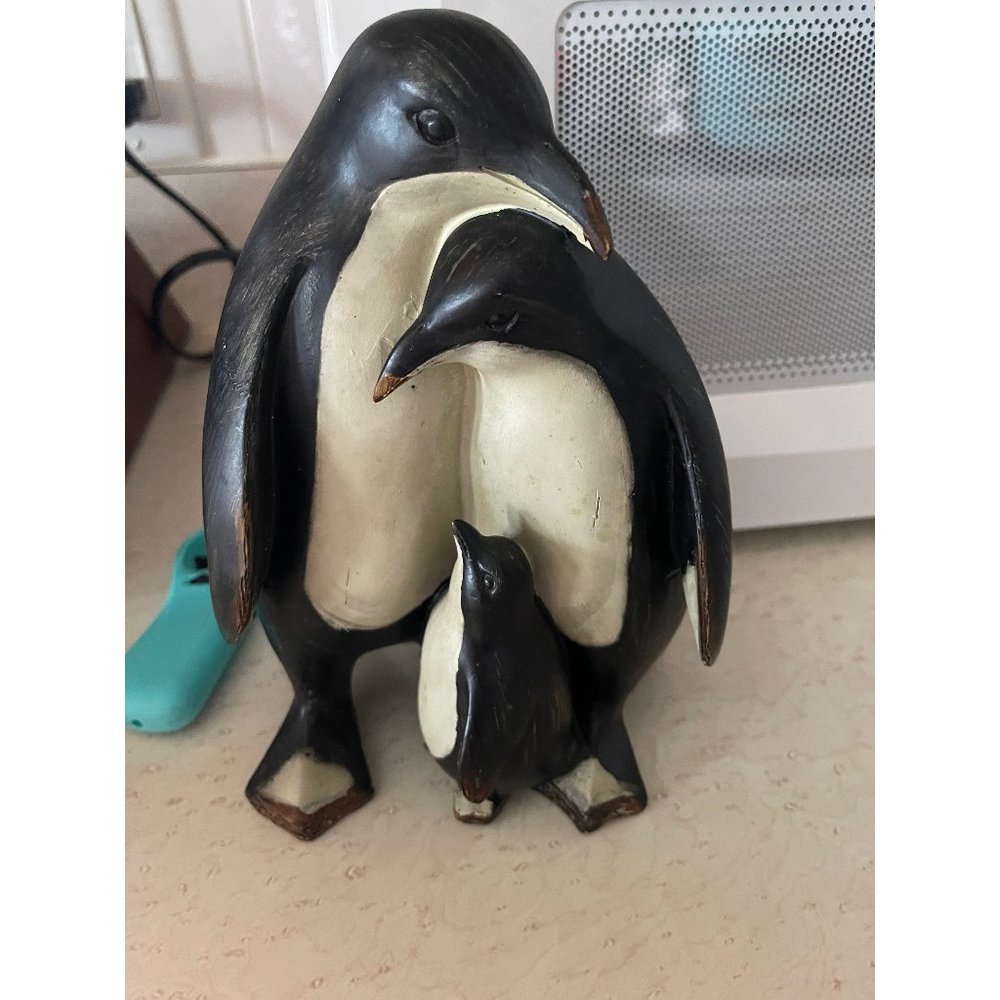 Vintage Ceramic Bisque penguins